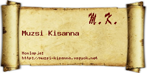 Muzsi Kisanna névjegykártya